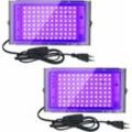 Ulisem - Set mit 2 UV-LED-Projektoren, 100 w, wasserdicht, IP65, ultraviolette Beleuchtung für Aquarien, Partys, fluoreszierende Malerei,