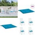 Vidaxl - Gartenstuhl-Kissen 4 Stk. Blau 50x50x3 cm Oxford-Gewebe - Stuhlkissen - Stuhl Kissen - Home & Living - Blau