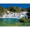 KOMAR Fototapete "Fototapete" Tapeten Papier Fototapete - Krka Falls - Größe 368 x 254 cm Gr. B/L: 3,68 m x 2,54 m, Rollen:, bunt