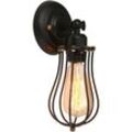 Wandlampe Vintage E27 Industrial Wandleuchte Retro Wandlampe Rustikal Deckenleuchte innen Metall Lampenschirm schwenkbar für Wohnzimmer Esstisch(Ohne