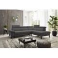 Ecksofa HOME AFFAIRE "Arnayon mit Querschläfer-Bettfunktion, Schlafsofa, großer Bettkasten", grau (anthrazit), B:272cm H:79cm T:217cm, 95% Polyester, 5% Nylon, Sofas, manuelle Kopfteilverstellung, Tonnentaschen-Federkern, Feincord L-Form