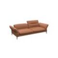 3-Sitzer FLEXLUX "Salino, Funktionssofa, Relaxsofa", braun (modern cognac braun), B:248cm H:88cm T:105cm, 100% Echtleder, Sofas, Sofa mit Arm- und Kopfteil-Verstellungen, Kaltschaum & Stahl-Wellen