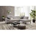 Ecksofa HOME AFFAIRE "Arnayon mit Querschläfer-Bettfunktion, Schlafsofa, großer Bettkasten", silber, B:272cm H:79cm T:217cm, 95% Polyester, 5% Nylon, Sofas, manuelle Kopfteilverstellung, Tonnentaschen-Federkern, Feincord L-Form