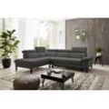 Ecksofa HOME AFFAIRE "Arnayon mit Querschläfer-Bettfunktion, Schlafsofa, großer Bettkasten", grau (anthrazit), B:272cm H:79cm T:217cm, 95% Polyester, 5% Nylon, Sofas, manuelle Kopfteilverstellung, Tonnentaschen-Federkern, Feincord L-Form