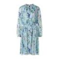 Kleid in floralem Allover-Muster Marc Cain blau