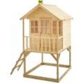 Tp Toys - Holz Stelzenhaus Wald Spielhaus mit Rutsche Natur