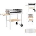 Grills - Living XXL Holzkohlegrill Grillwagen mit 2 Regalen Edelstahl