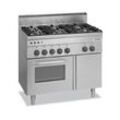 GastroHero Gasherd Serie 66 - 100/60 mit Gasbackofen und Elektrogrill