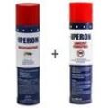 IPERON® 2 x 400 ml Langzeit Flohspray & 2 x 400 ml Wespenspray im Set + Zeckenhaken