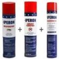 IPERON® 750 ml Ungezieferspray & 400 ml Flohspray & 400 ml Wespenspray im Set + Zeckenhaken