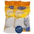 2 x 15 Liter Lyra Pet® White Cat® Katzenstreu Bentonit mit Babypuderduft + Geschenk