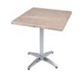 Bistrotisch Set Washington Pine 70x70cm Tischgestell Alu blank Garten Tisch