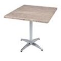 Bistrotisch Set Washington Pine 80x80cm Tischgestell Alu blank Garten Tisch