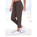 VENICE BEACH 7/8-Hose taupe Gr. 34 für Damen. Mit Logodruck. Figurumspielend. Nachhaltig.