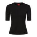 HUGO T-Shirt Damen Baumwolle, schwarz