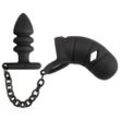 Peniskäfig „Cock cage with butt plug“ mit Analplug