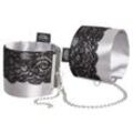 Handfessel „Play Nice Satin & Lace Wrist Cuffs“, verstellbar