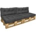 VOUNOT Palettenkissen 4er Set für Indoor und Outdoor, Palettenpolster Wasserdicht Palettensofa, Grau