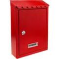 Briefkasten Postkasten metallische rot Farbe für wallmount 210 x 60 x 300 mm - Primematik