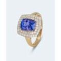 Ring mit Tansanit AAAA+ ca. 2,48 ct & Brillanten ca. 0,50 ct