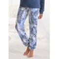 LASCANA Sweatpants blau Gr. 32/34 für Damen. Mit Kordelzug, Allover-Druck, Kordel. Basic. Nachhaltig.