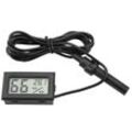 Ej.Life thermometer für brutmaschine Eingebettetes Mini LCD Thermometer Hygrometer Mit Externer Sonde für Inkubatoren Brooders Reptil Tank Aquarium