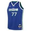 Luka Doncic Dallas Mavericks City Edition Nike Dri-FIT NBA Swingman Trikot für ältere Kinder - Blau