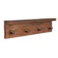 riess-ambiente Wandgarderobe HEMINGWAY - 60cm natur recyceltes Teakholz mit Ablage massiv