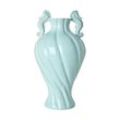 RICE Keramik Vase Seepferdchen in Mint, Ø 21 cm, H:41 cm