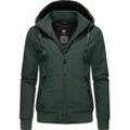 Winterjacke RAGWEAR "Nuggie Melange", Damen, Gr. XXL (44), grün (dunkelgrün), Obermaterial: 100% Polyester, Innenfutter: 100% Polyester, Wattierung: 100% Polyester, modisch, figurumspielend hüftbedeckend, hoch geschlossener Ausschnitt, Jacken, stylische, melierte Damen Freizeitjacke