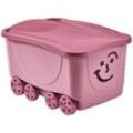 Rollbox - pastell rosa - mit Deckel