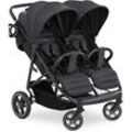 Geschwisterwagen HAUCK "Uptown Duo, black", Baby, schwarz, Aluminium, Polyester, Kinderwagen, mit schwenk- und feststellbaren Vorderrädern