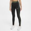 Nike Pro Dri-FIT Leggings mit mittelhohem Bund (Mädchen) - Schwarz