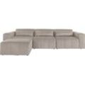 Ecksofa LEGER HOME BY LENA GERCKE "Maileen L-Form" Sofas Gr. B/H/T: 322 cm x 74 cm x 155 cm, Lu x us-Microfaser weich, Recamiere links, beige Ecksofas Modulsofa, bestehend aus 4 Modulen, Farben mixbar