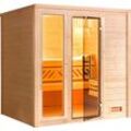 WEKA Sauna "Bergen" Saunen 7,5 kW-Ofen mit digitaler Steuerung beige (natur) Saunen