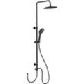 Duschsystem WENKO "Watersaving" Brausegarnituren schwarz Duschsysteme einfacher Anschluss an bestehende Armatur oder Wandanschlussbogen