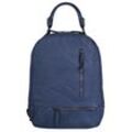 Cityrucksack SAMANTHA LOOK Gr. B/H/T: 27 cm x 36 cm x 13 cm, blau Rucksäcke echt Leder, Made in Italy