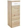 Hochkommode WIMEX "Joker", weiß (eichefarben san remo, weiß), B:46cm H:121cm T:40cm, Sideboards, Schminkschrank Schminkkommode mit 4 Schubladen