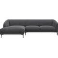 Ecksofa FLEXLUX "Belle Designsofa, L-Form, B/T 288/149 cm", grau (dervit grau), B:288cm H:74cm T:149cm, 100% Polyester, Sofas, Skandinavisches Design, In hochwertiger Verarbeitung