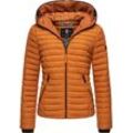 Steppjacke NAVAHOO "Kimuk" Gr. XS, braun (zimt) Damen Jacken leichte Übergangsjacke mit Kapuze