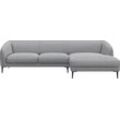 Ecksofa FLEXLUX "Belle Designsofa, L-Form, B/T 288/149 cm", grau (sophisto gre), B:288cm H:74cm T:149cm, 100% Polyester, Sofas, Skandinavisches Design, In hochwertiger Verarbeitung