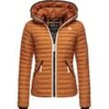 Steppjacke NAVAHOO "Kimuk Prc" Gr. XXL (44), braun (zimt) Damen Jacken leichte Übergangsjacke mit Kapuze