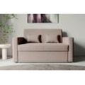 Schlafsofa INOSIGN "Ravena, Breite 146 cm, mit Bettfunktion", beige, B:146cm H:86cm T:94cm, 100% Polyester, Sofas, kompaktes 2-Sitzer Sofa, Webstoff, Cord