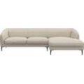 Ecksofa FLEXLUX "Belle Designsofa, L-Form, B/T 288/149 cm", weiß (sanftes weiß), B:288cm H:74cm T:149cm, 100% Polyester, Sofas, Skandinavisches Design, In hochwertiger Verarbeitung