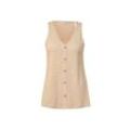 Top mit Knopfleiste - Beige/Meliert - Gr.: S