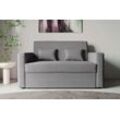 Schlafsofa INOSIGN "Ravena, Breite 146 cm, mit Bettfunktion", silber, B:146cm H:86cm T:94cm, 100% Polyester, Sofas, kompaktes 2-Sitzer Sofa, Webstoff, Cord