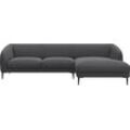 Ecksofa FLEXLUX "Belle Designsofa, L-Form, B/T 288/149 cm", grau (dervit grau), B:288cm H:74cm T:149cm, 100% Polyester, Sofas, Skandinavisches Design, In hochwertiger Verarbeitung