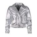 Lederjacke MAZE "42023073" Gr. S, silber, Damen, Obermaterial: 100% Leder, Lamm / Wattierung: 100% Polyester, Jacken