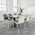 Generic Konferenztisch SET 8 Personen - Agenda + Ana 4340SR, Tischplatte Eiche, Stol Snow / Vanilla / Grey