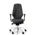 Ergonomischer Bürostuhl RH Logic 400 Komfort, Stoff Dark Grey (Select SC60134), Nackenstütze Nein, Armstütze Ja, Fußkreuz Silber